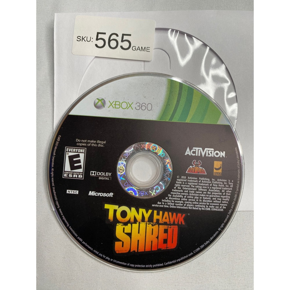 Tony Hawk Shred Xbox 360